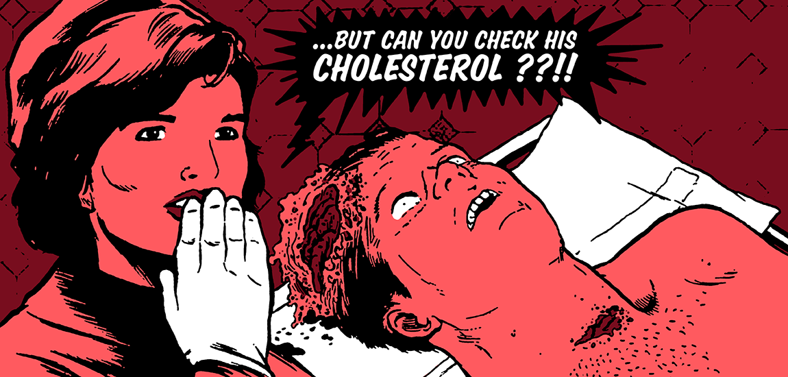 Free Press Houston JFK cholesterol article illustration by Shelby Hohl.