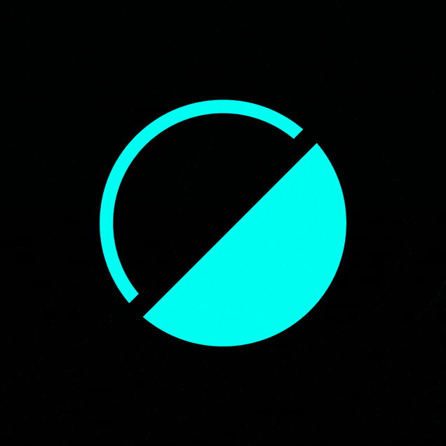 Animated Day for Night identity teaser with shifting color and geometry.