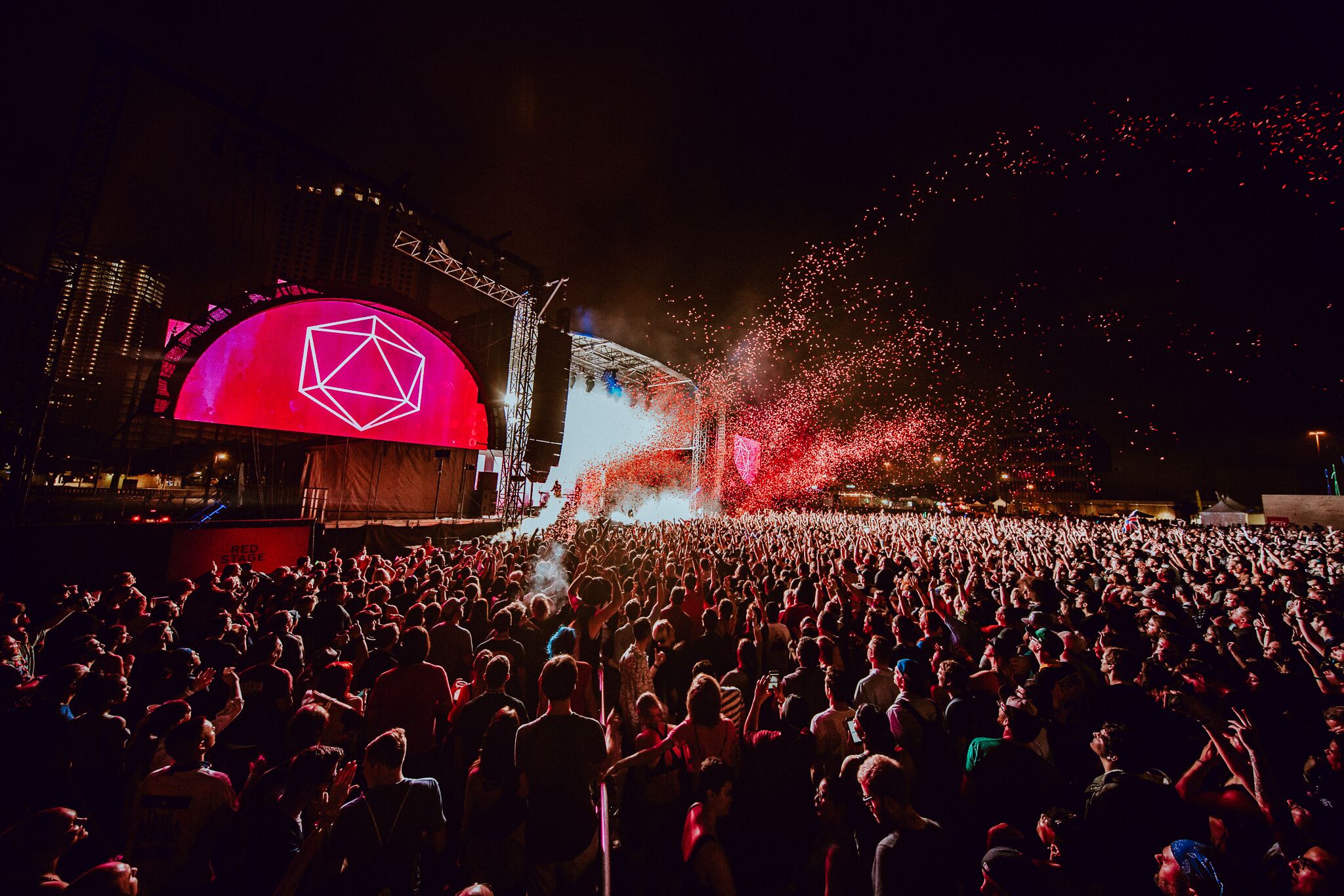 ODESZA performing at Day for Night 2016, photographed by Julian Bajsel.
