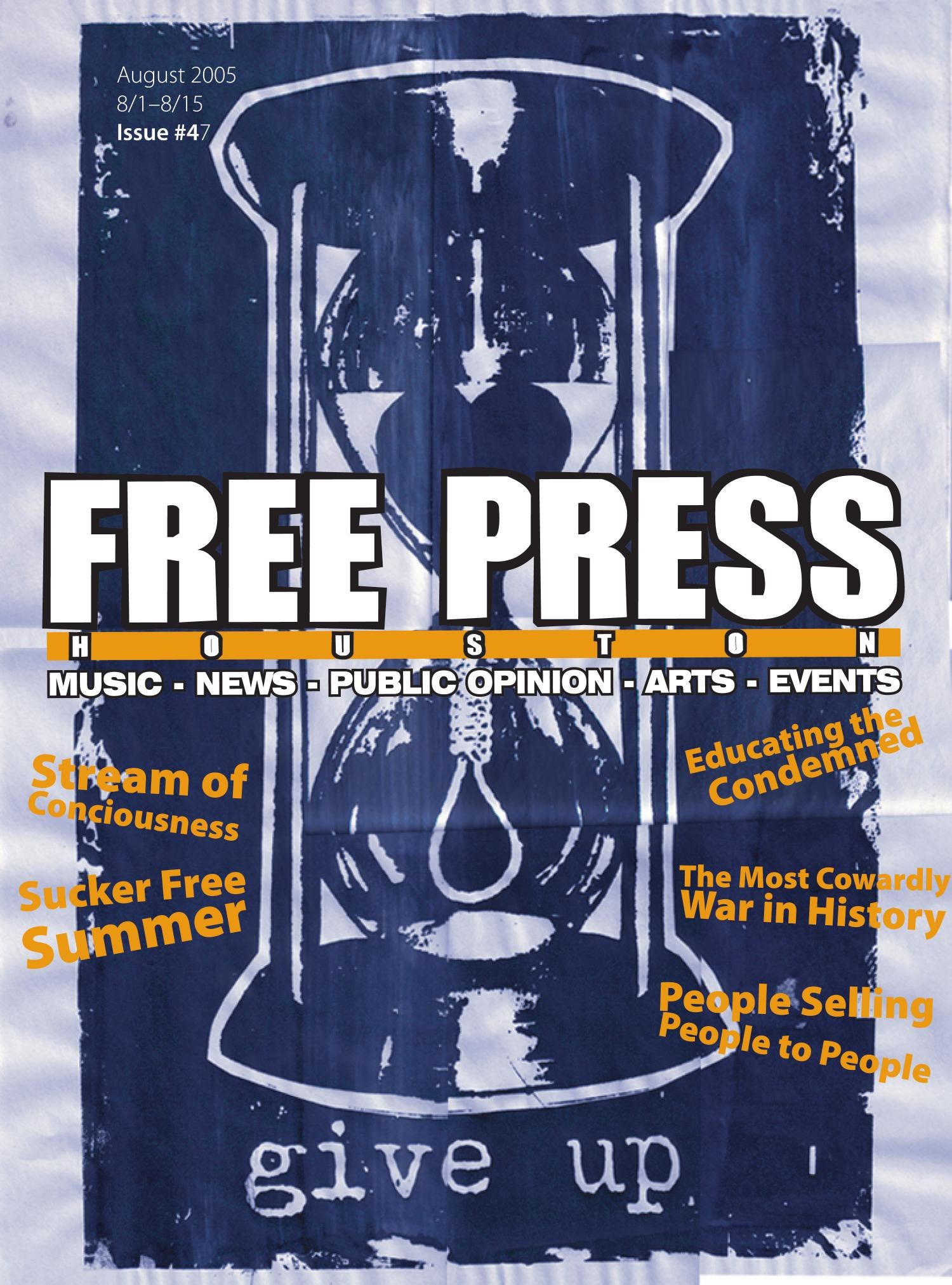 Free Press Houston cover, August 2005, second edition