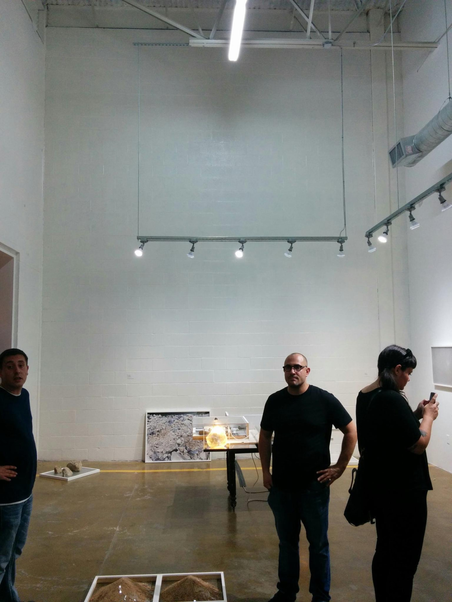 Installation room at Silver Street Studios during the exploratory Day for Night 2015 site visit.