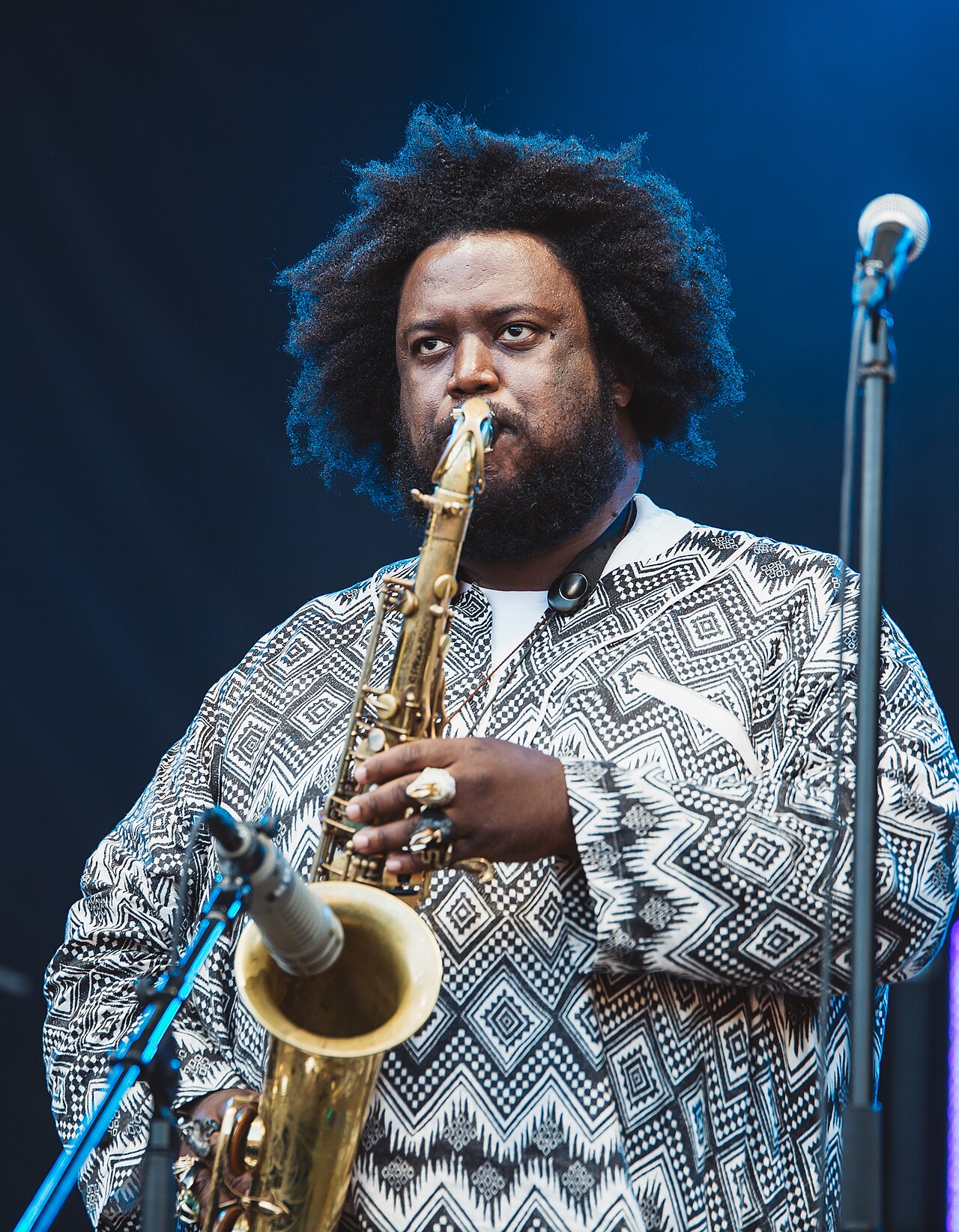 Kamasi Washington, sourced portrait photograph (2017)