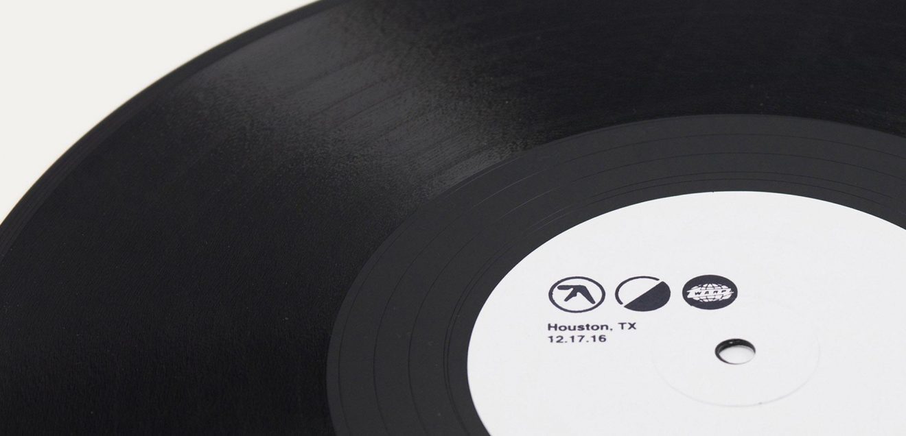 Day for Night and Aphex Twin marks printed on a white-label record.