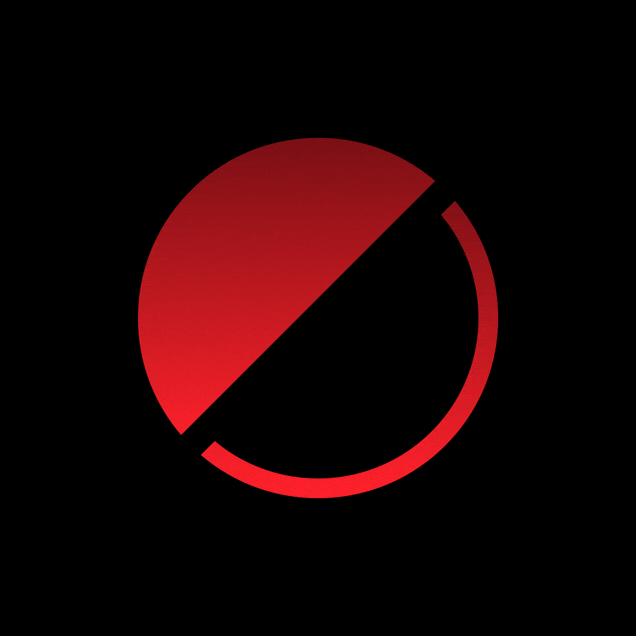 Animated Day for Night circular identity teaser on a black field.