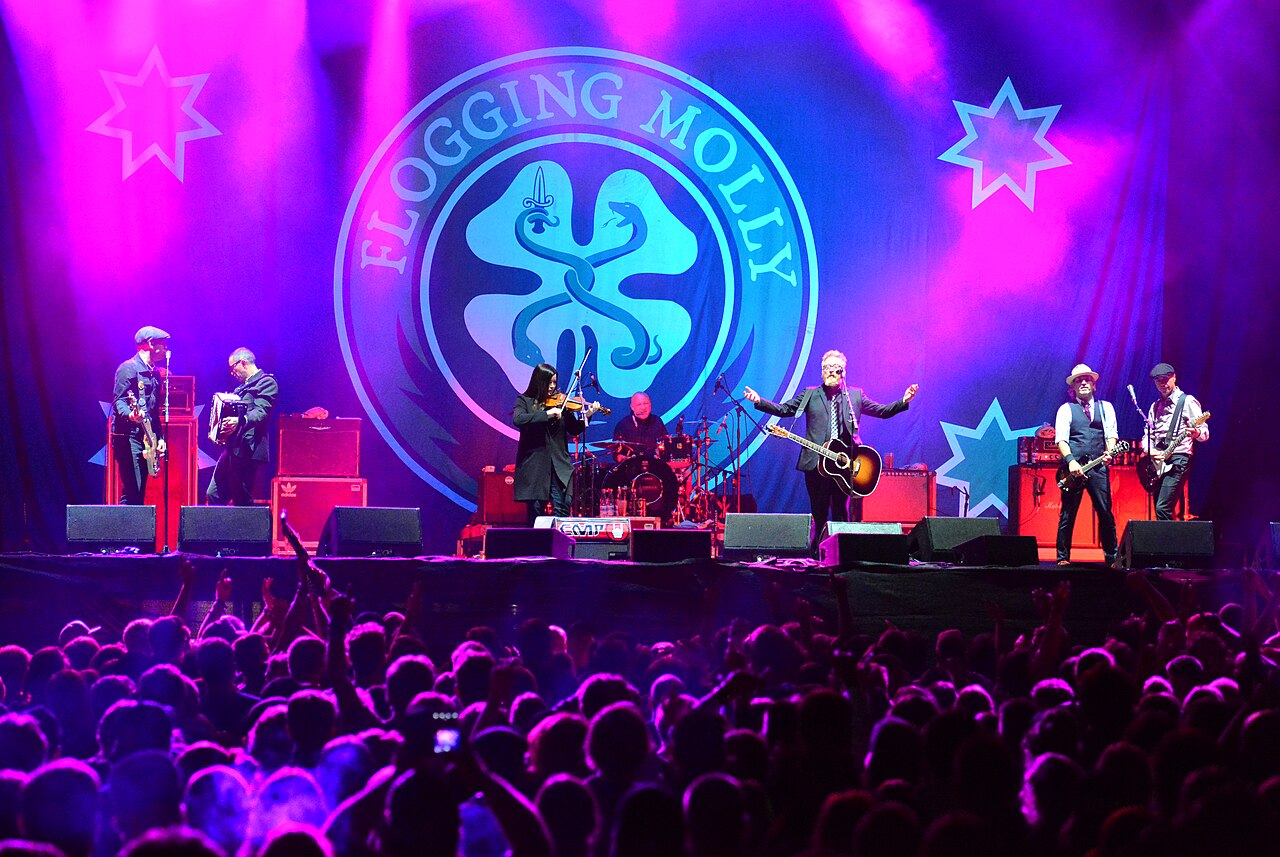 Flogging Molly, sourced portrait photograph (2015)