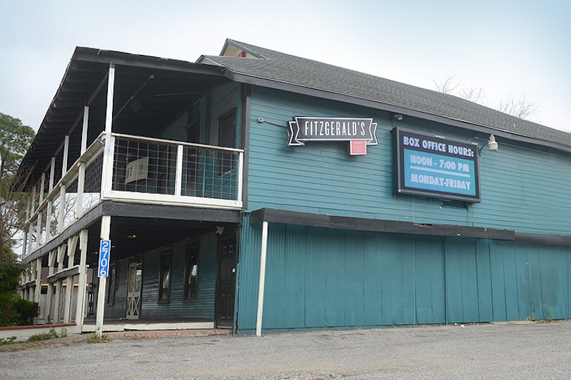 Exterior of Fitzgerald's at 2706 White Oak Drive in the Houston Heights.