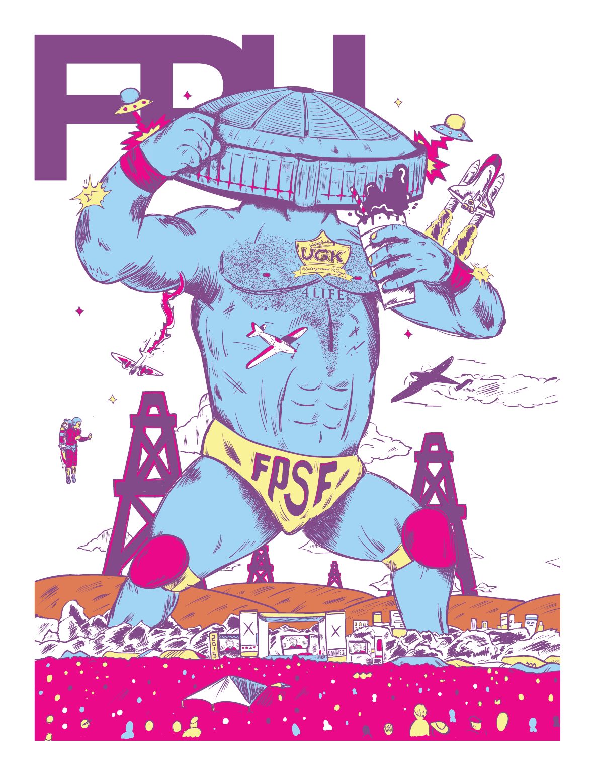 Free Press Houston cover, June 2015, Free Press Summer Fest issue