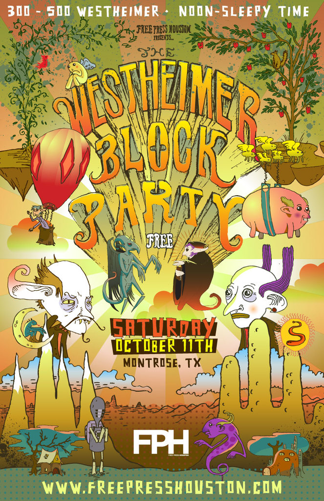 Westheimer Block Party, fall 2008 — Poster for the October 11, 2008 Westheimer Block Party.