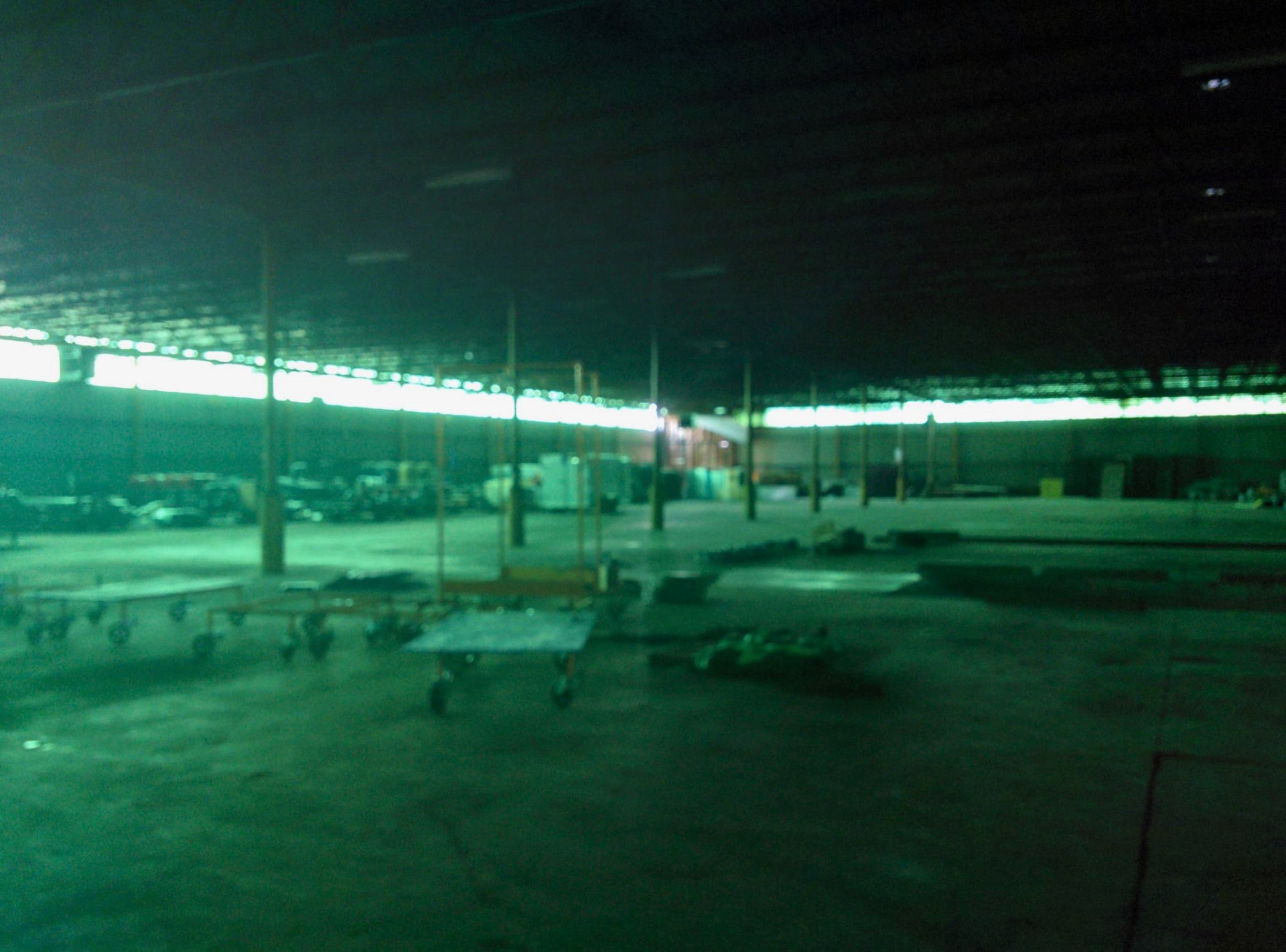 Unfinished warehouse interior at Silver Street Studios during the exploratory Day for Night 2015 site visit.