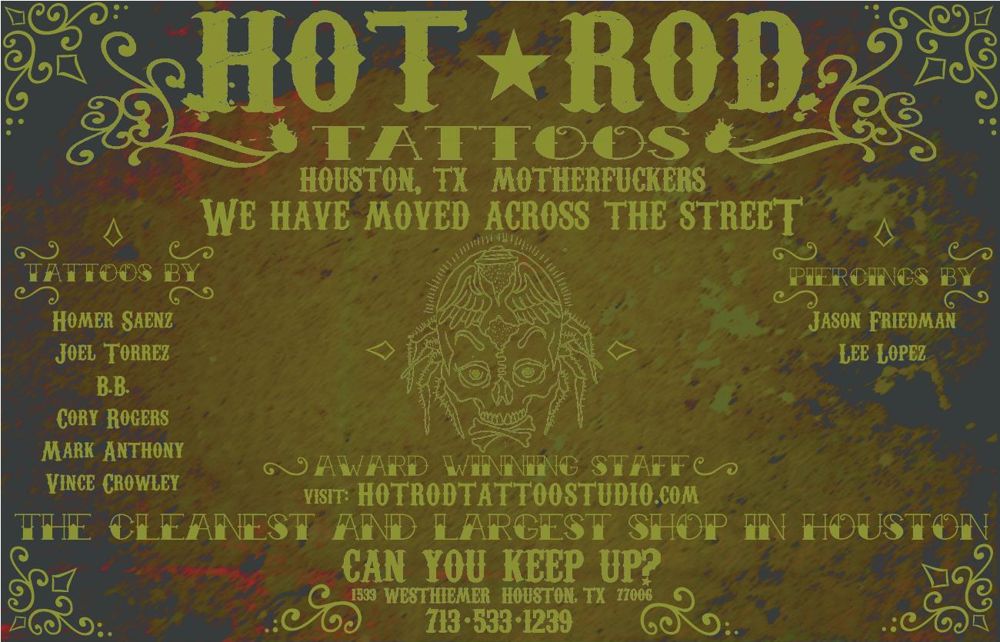 Advertisement: HOUSTON, TX MOTHERFUCKERS; WE HAVE MOVED ACROSS THE STREET; CAN YOU KEEP UP?, Free Press Houston 2005.08, PDF page 21