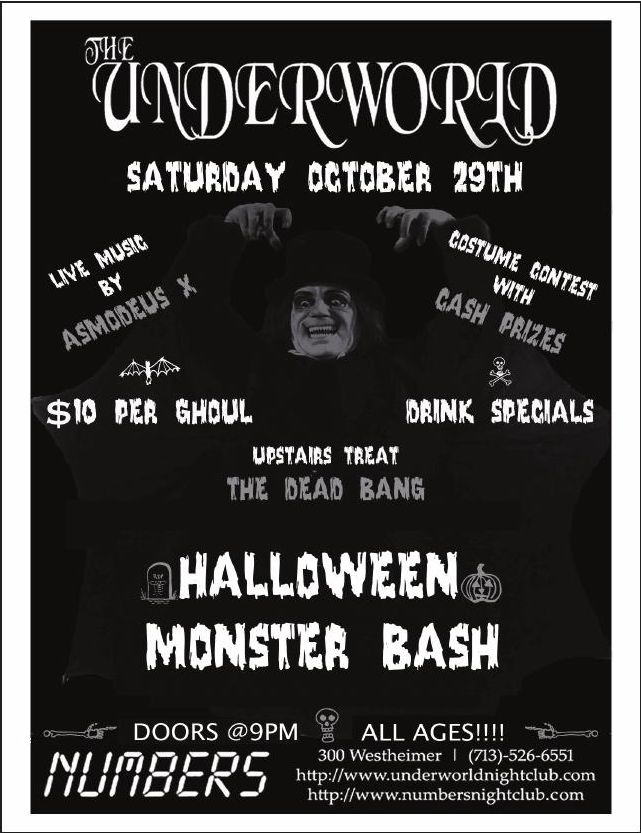 Advertisement: HALLOWEEN MONSTER BASH, Free Press Houston 2005.10b, PDF page 12