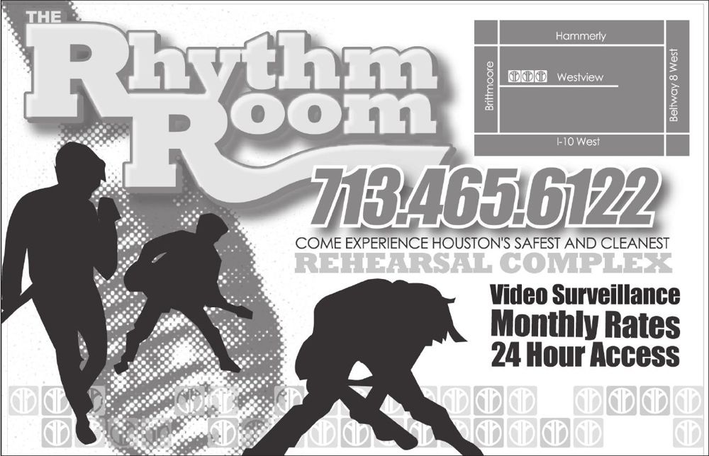 Advertisement: COME EXPERIENCE HOUSTON’S SAFEST AND CLEANEST REHEARSAL COMPLEX, Free Press Houston 2006.02, PDF page 11