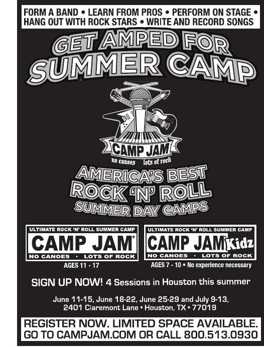 Advertisement: GET AMPED FOR SUMMER CAMP, Free Press Houston 2007.07, PDF page 11