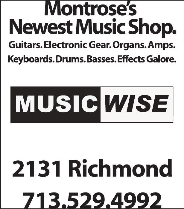 Advertisement: Montrose’s Newest Music Shop., Free Press Houston 2007.07, PDF page 11