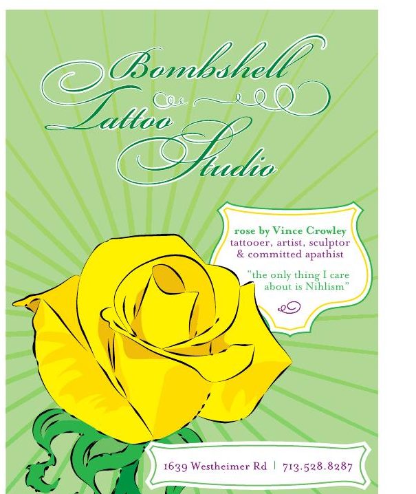 Advertisement: Bombshell Tattoo Studio, Free Press Houston 2009.01, PDF page 29