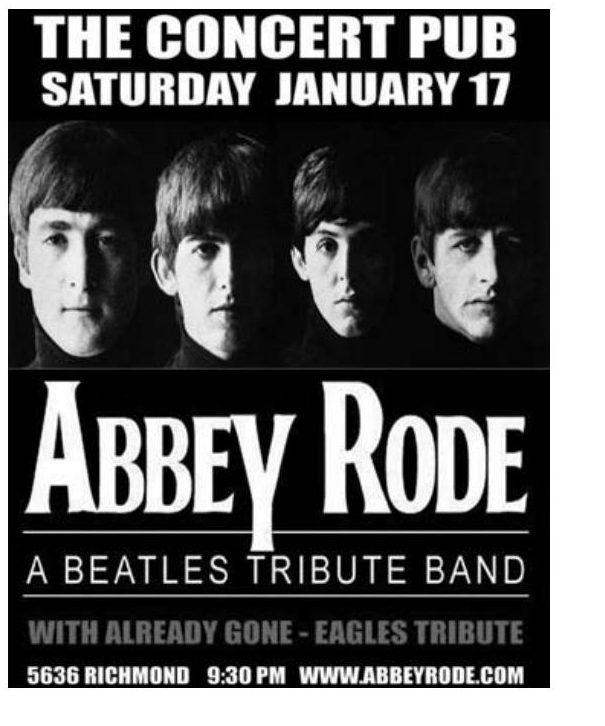 Advertisement: Abbey Rode with Already Gone — The Concert Pub, Saturday January 17, Free Press Houston 2009.01, PDF page 9