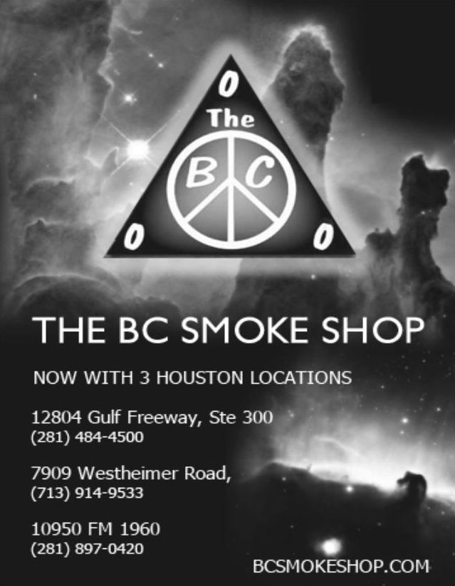 Advertisement: The BC Smoke Shop: Three Houston locations, Free Press Houston 2010.08, PDF page 27
