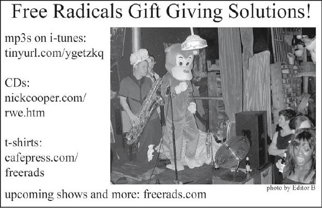 Advertisement: Free Radicals gift giving solutions, Free Press Houston 2010.08, PDF page 27