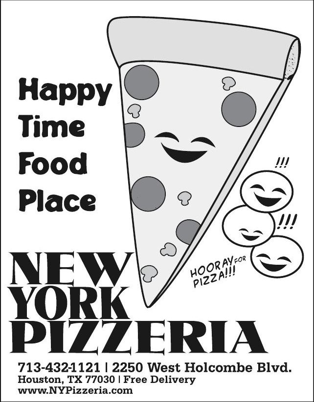 Advertisement: New York Pizzeria: Happy time food place, Free Press Houston 2010.08, PDF page 31