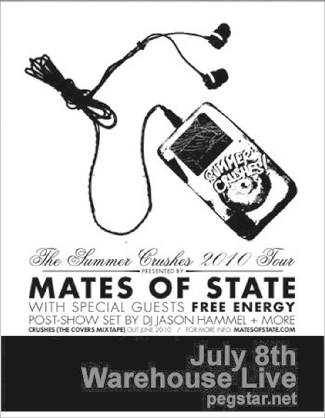 Advertisement: Mates of State: The Summer Crushes 2010 Tour, Free Press Houston 2010.08, PDF page 9