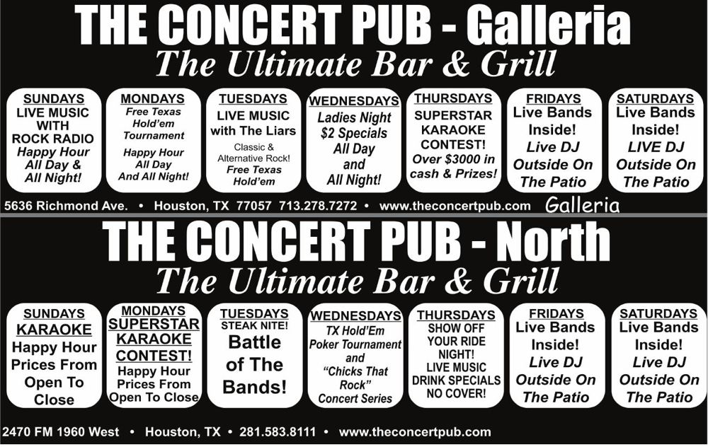 Advertisement: The Ultimate Bar & Grill, Free Press Houston 2011.06, PDF page 13