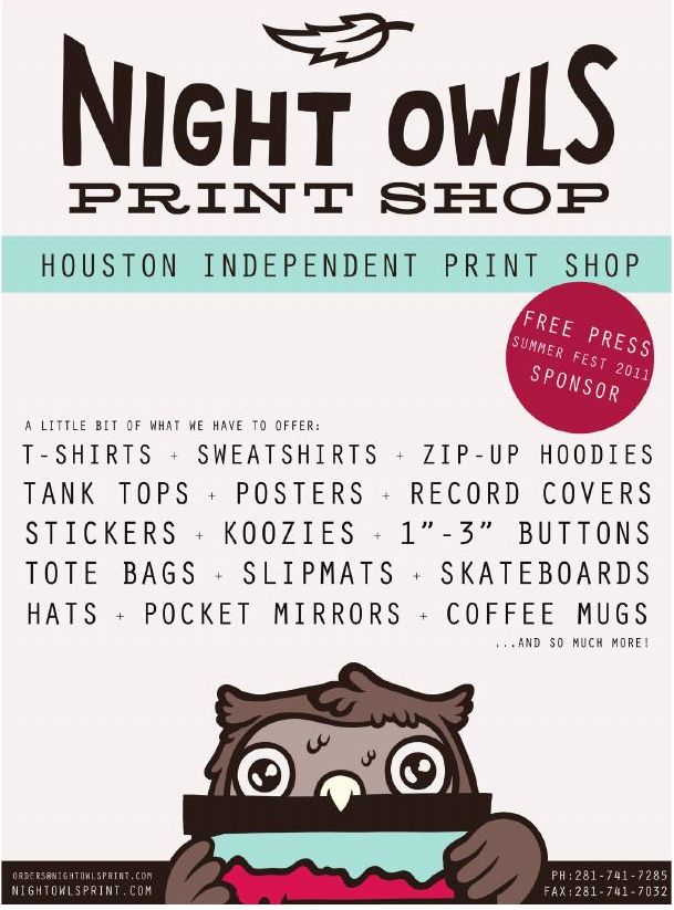 Advertisement: Houston Independent Print Shop, Free Press Houston 2011.06, PDF page 9