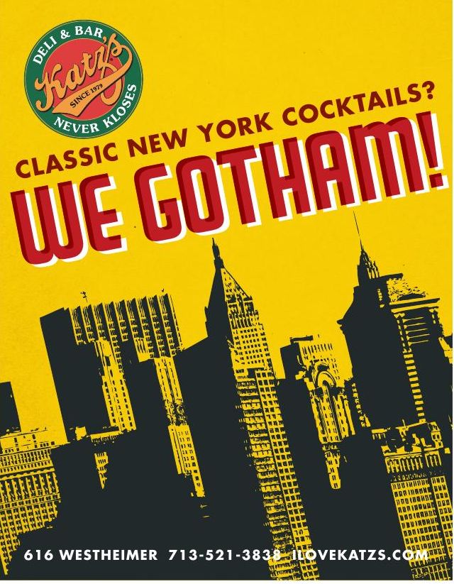 Advertisement: Classic New York cocktails? We Gotham!, Free Press Houston 2012.06, PDF page 33