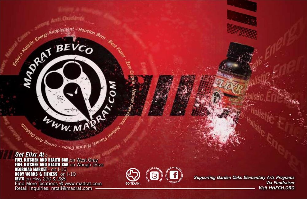 Advertisement: Madrat Bevco / Elixr, Free Press Houston 2015.01, PDF page 35